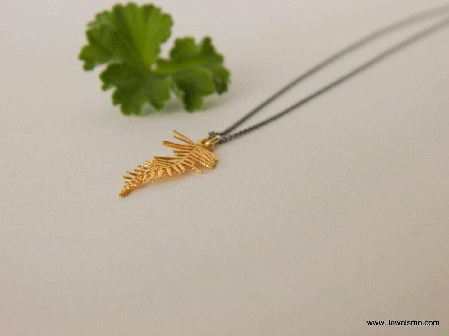 Dainty necklace, Pressed flower pendant, Plant gifts. Real acacia (mimosa pudica) necklace in sterling recycled silver.