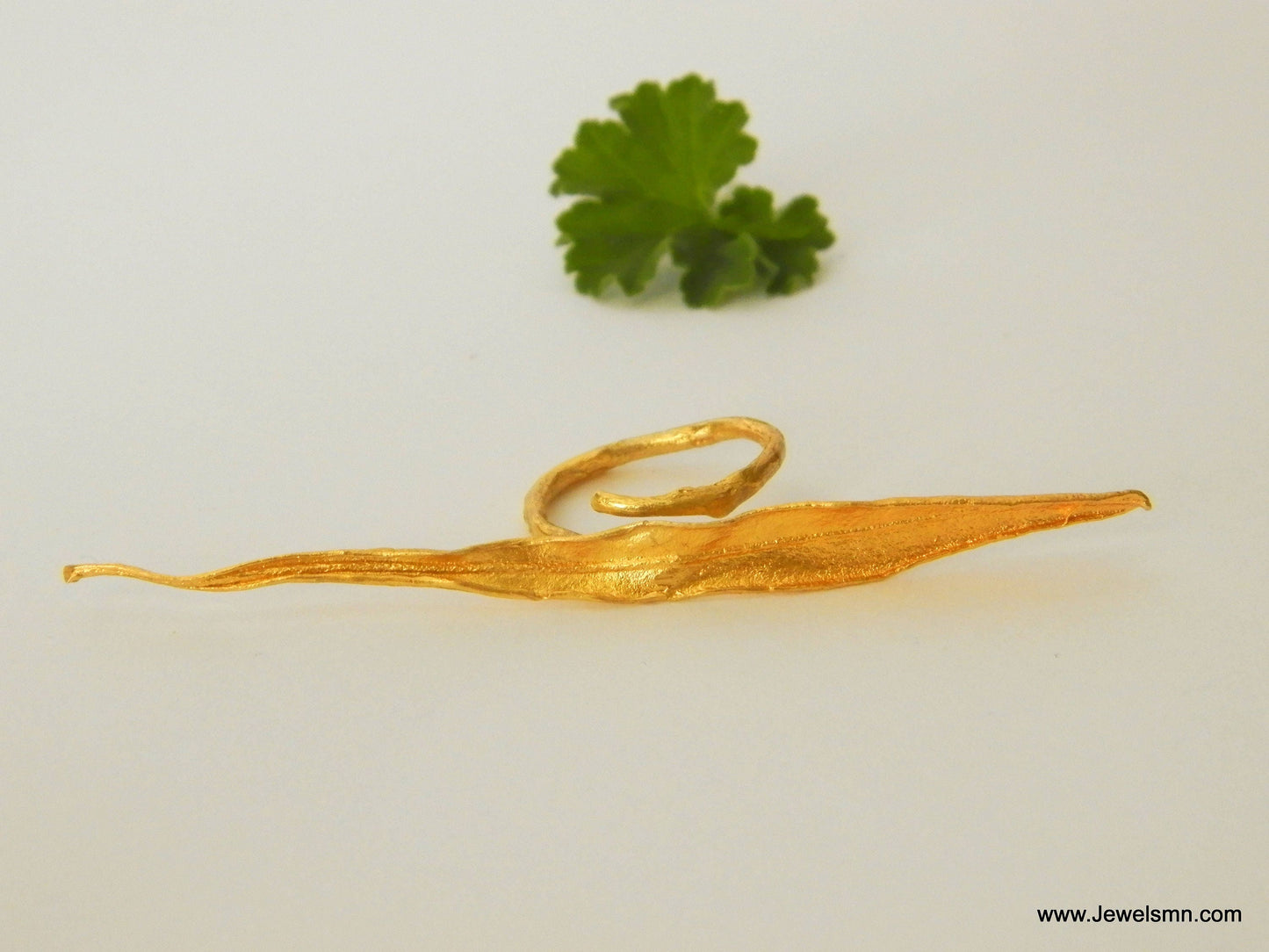 Minimalist Handmade Nature Jewelry. ring Huge Olive leaf Ring made of sterling recycled silver or 14k Gold plated by Mother Nature Jewelry