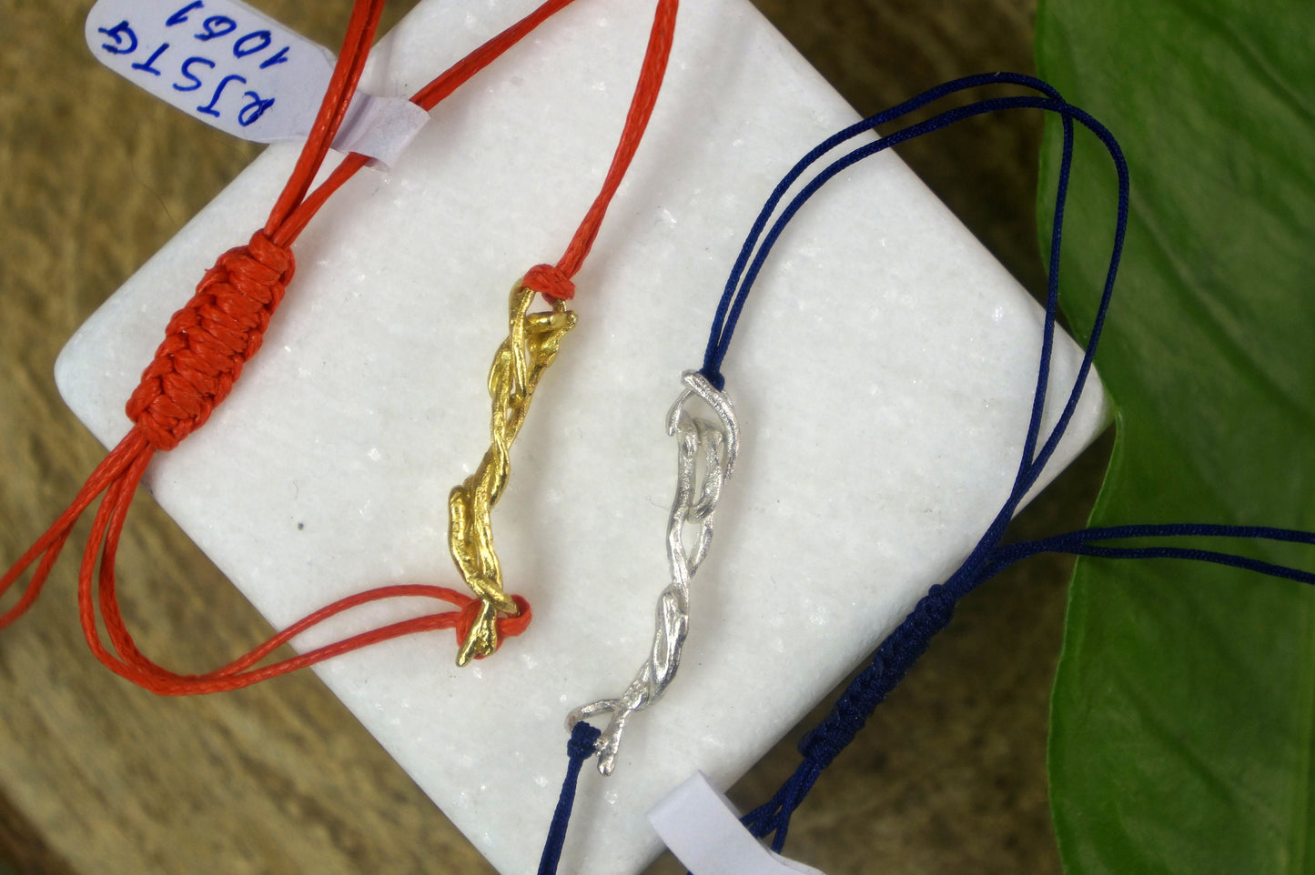 Cord Bracelet adjustable, sterling silver bracelet Jasmine Twig, Floral Bracelet, Dainty Bracelet, Natural Bracelet