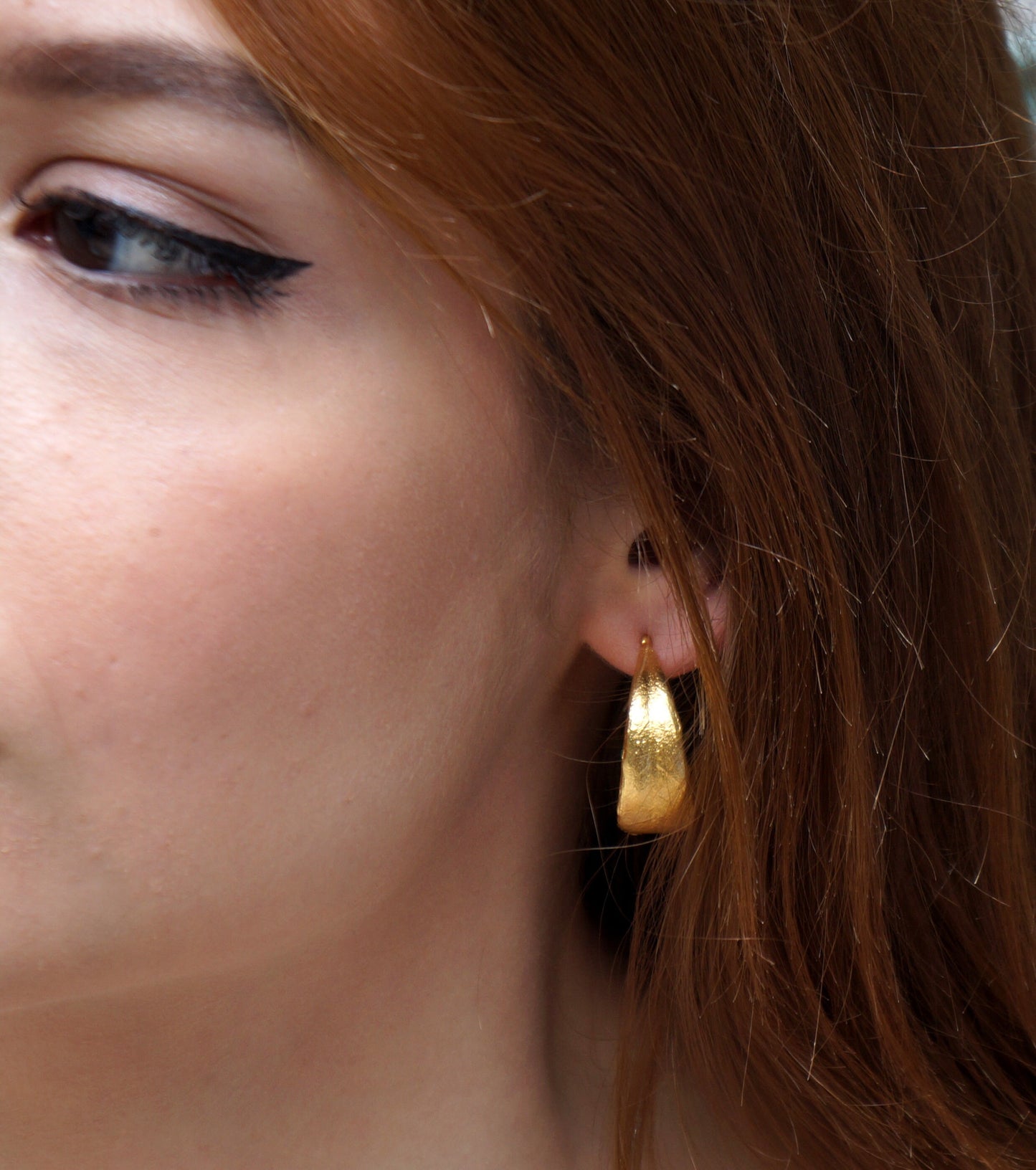 14k Gold plated on sterling silver Hoops Earrings.