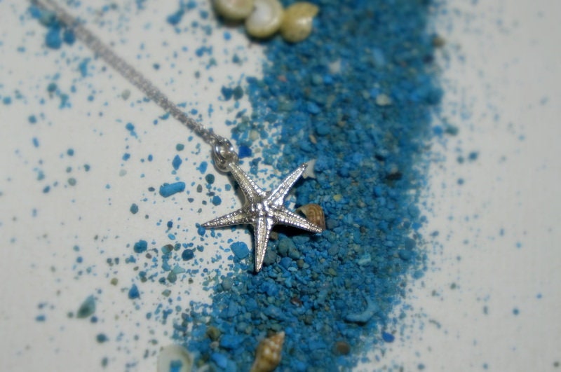 Starfish Gold Necklace Jewelry, Beach, Summer Jewelry,symbolizes the 5 elements. Earth, Air, Water, Fire, Spirit.