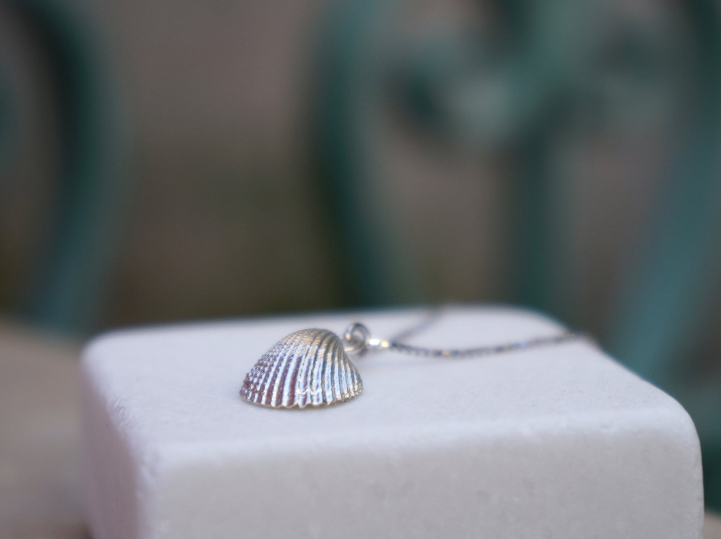 Nautical pendant Necklace sea shell on 925 Sterling Silver