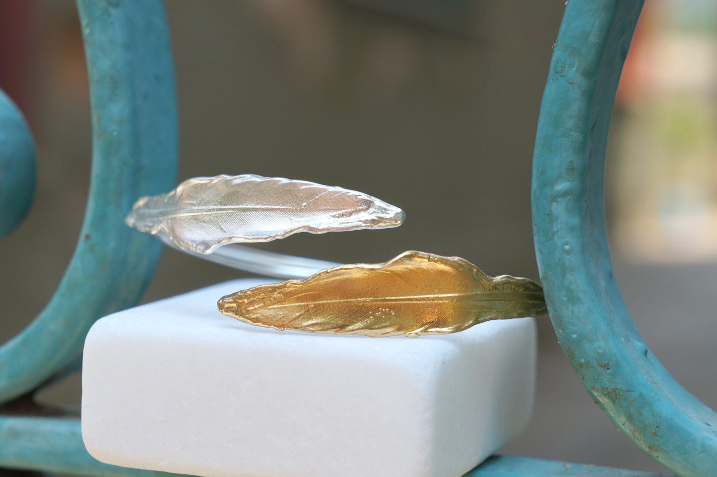 Arm cuff Dove Feather Bracelet for Women, Sterling silver Feather Bangle -Nature Jewelry.Dove is a symbol of spiritual evolution...