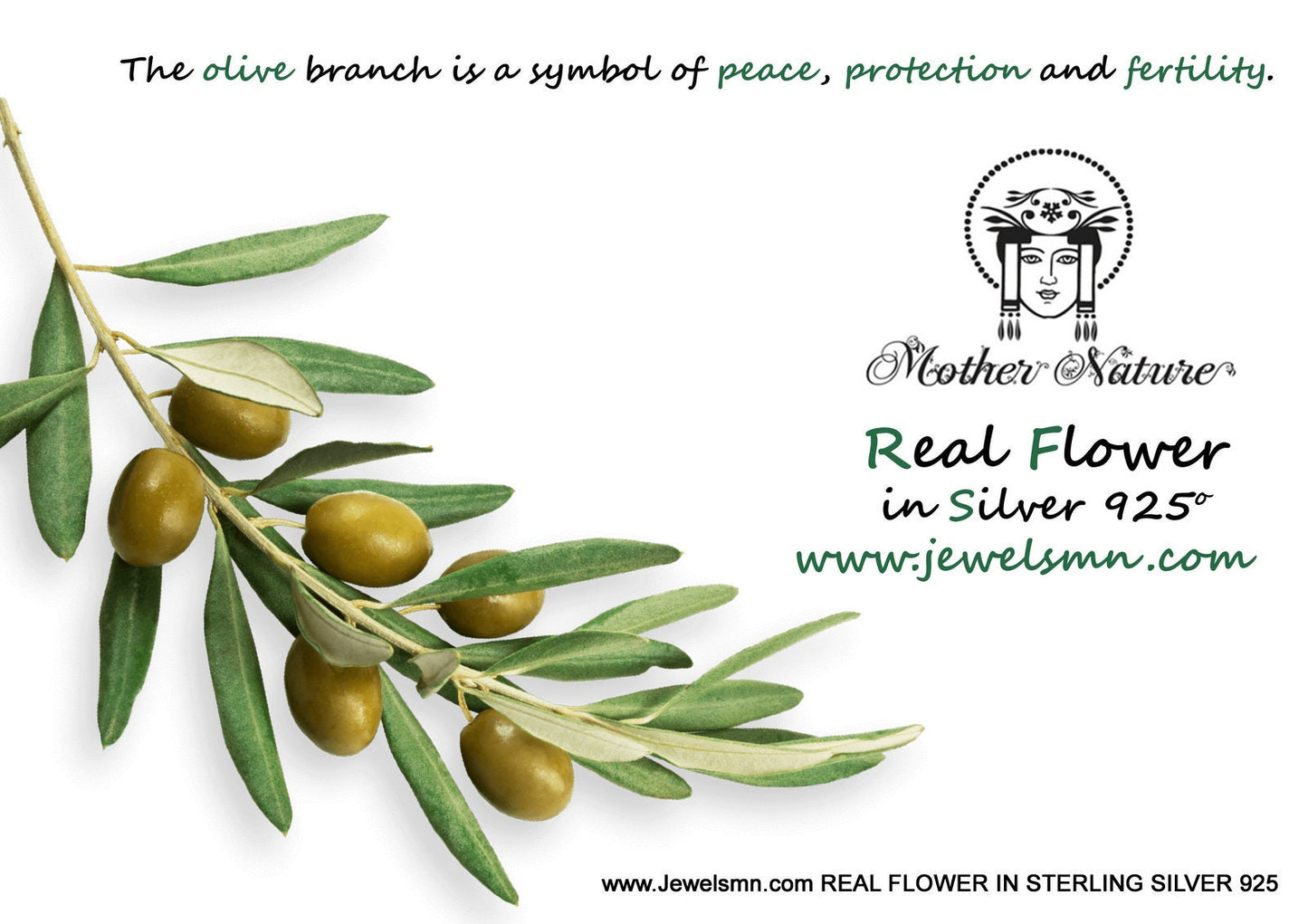 Olive Leaf cuff bracelet in sterling silver and 14K Gold plated . Olive is a symbol of peace and protection.