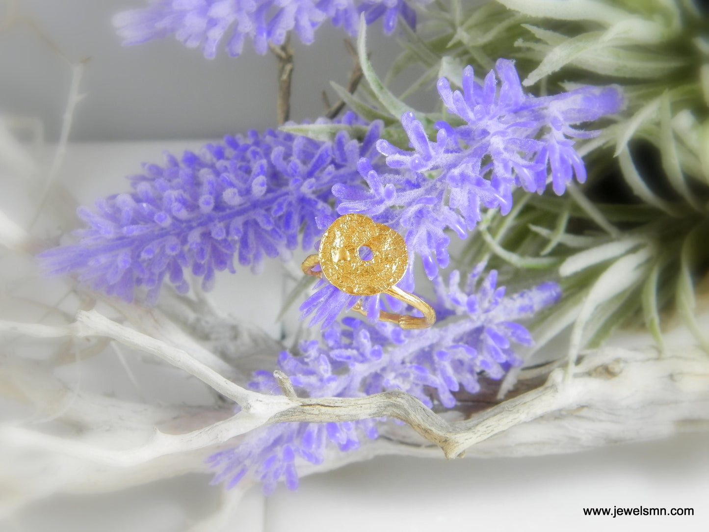 Nature inspired ring Twig leaf ring for women. Adjustable Ring by Mother Nature Jewelry. Sterling silver branch and leaf ring.