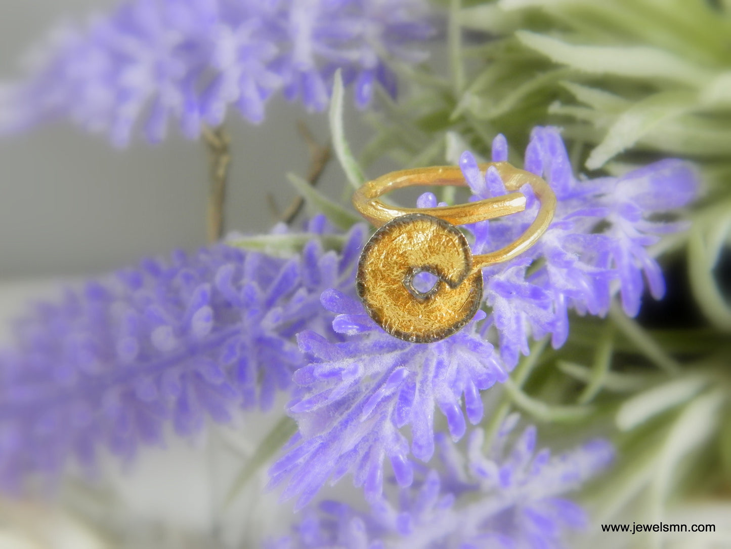 Minimalist Handmade Nature Jewelry. ring Dainty gold leaf ring with tree branch in sterling silver by Mother nature Jewelry