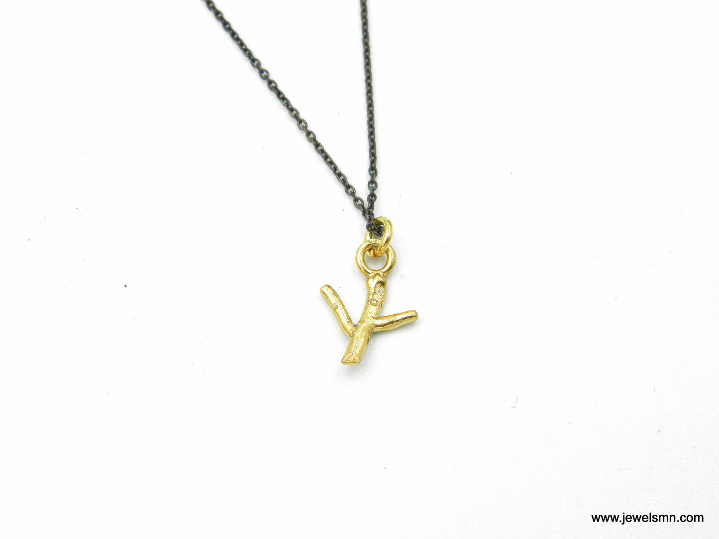 Jasmine plant Cross Necklace Catholic Christian jewelry . Tiny Jasmine twig 14k Gold on Sterling silver.