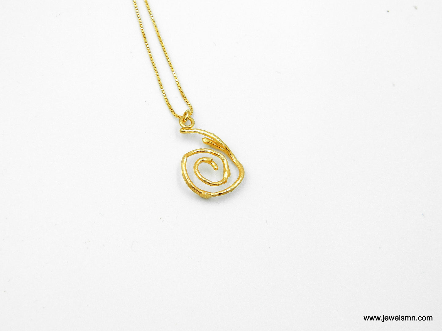 Jasmine plant Gold Spiral Necklace Botanical. Real Jasmine twig jewelry,Symbolic gift,Minimalist jewelry