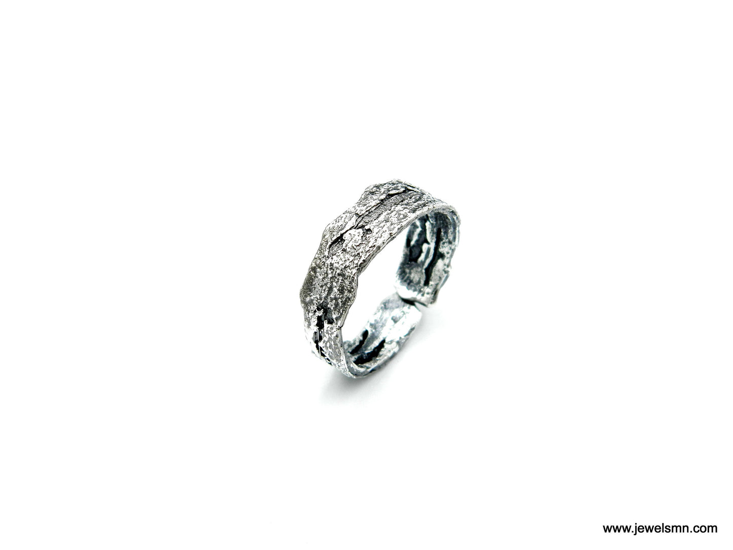 Nature inspired ring Black branch ring in sterling silver for men and women. Forest Tree bark Ring. Nature Inpired Jewelry