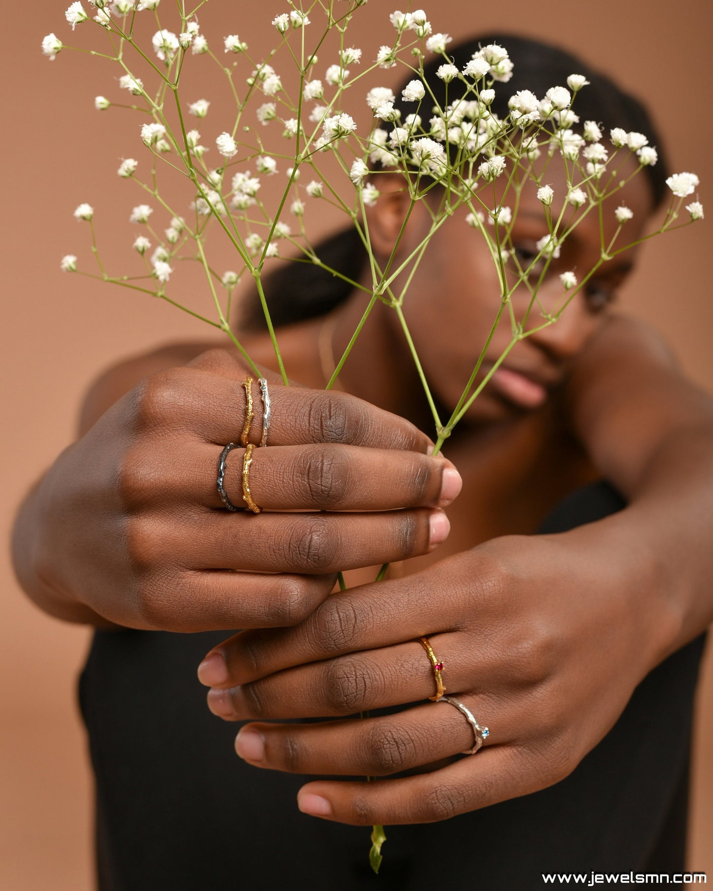 Double twig ring for men and women.Adjustable olive branch ring in sterling silver for all fingers by real Olive tree twig.