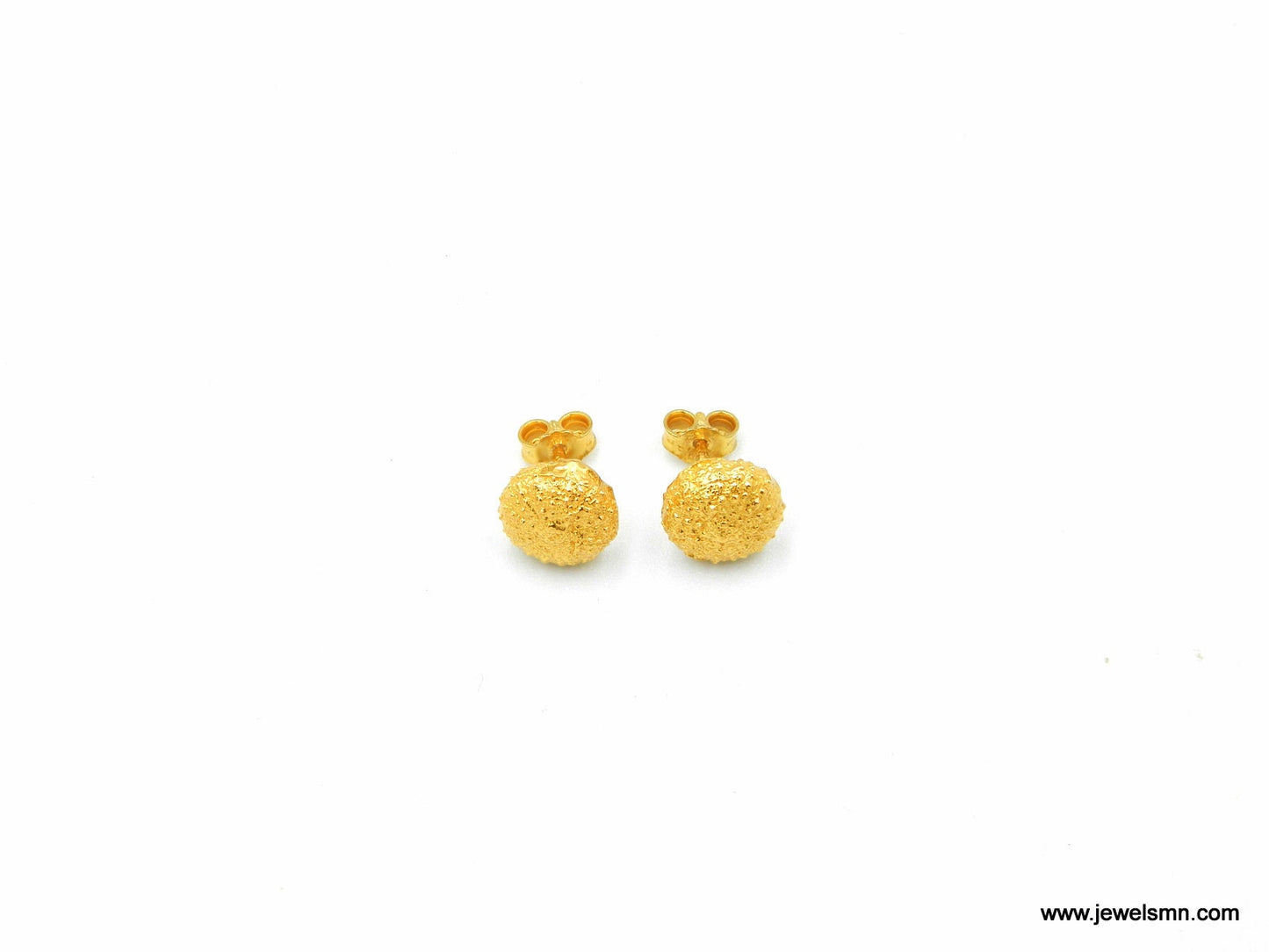 Unisex Tiny stud earrings Gold plated on sterling silver 925 from real Urchin, symbol tenacity,Patience and Life Force