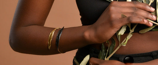 Handmade Olive Leaf cuff Bracelet for women in sterling silver 925 by Mother Nature Jewelry.