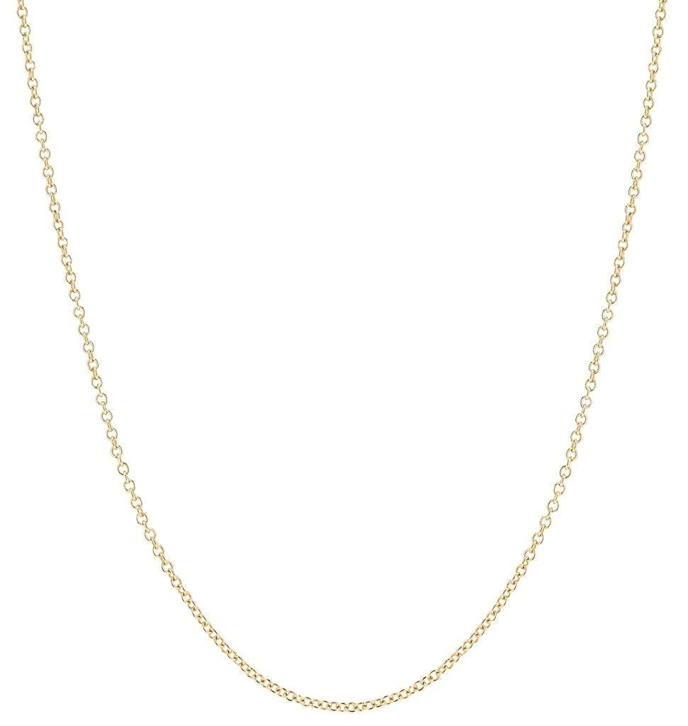 Solid gold dainty cable Chain 9k-14k-18k . Simple chain necklace. 40 cm or 45cm ( 15.7in or 17,5in)